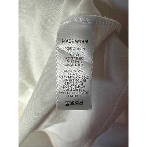 Arula USA Flag Baby Tee Shirt Plus Size Short Sleeve White Size A / 1X - Picture 7 of 7